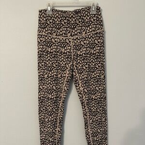 Varley Women's Black and Tan Patterned Leggings